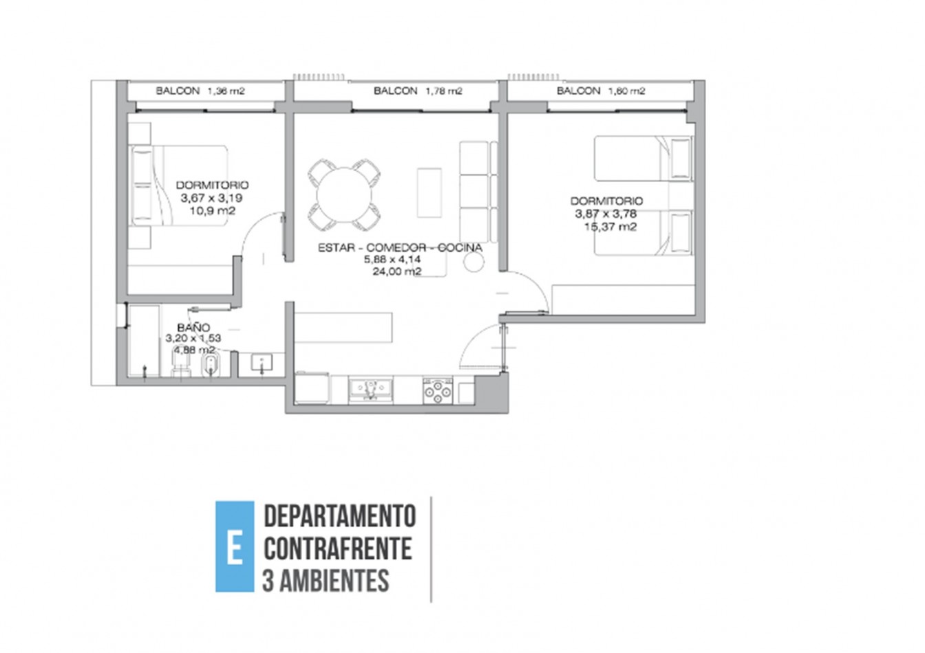 TORRE MODENA - DEPARTAMENTO 5 E